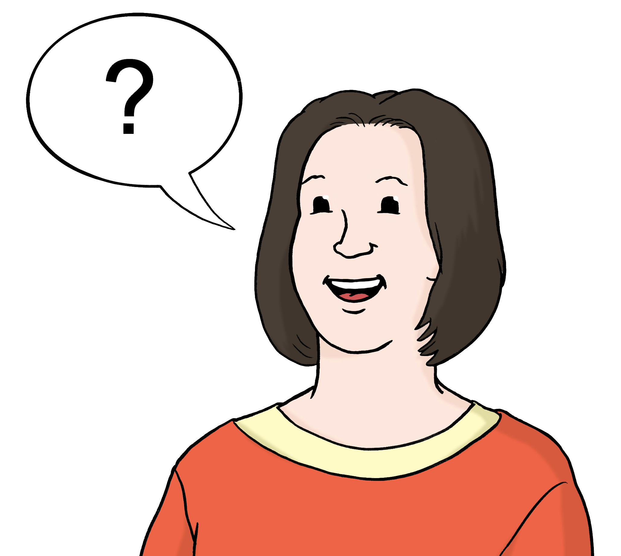 Frau hat eine Frage